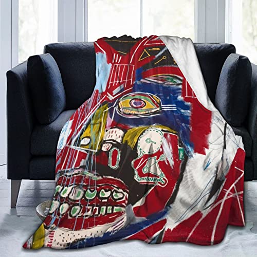 YINGD Couverture douce et confortable Basquiat Andy Warhol pour lit, canapé, chaise, 125 x 100 cm