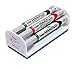 Pentel MWL5S Maxiflo Marcatore per lavagne bianche con cancellino magnetico punta 4.0 mm, 4 pezzi nero/rosso/blu/verde