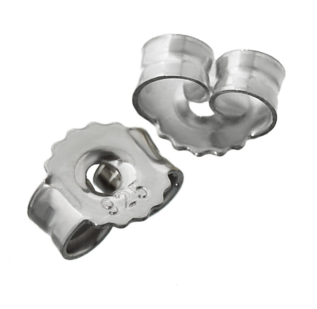 1 coppia farfalline argento 925 placcato oro rosè perni x orecchini 10, x 10 mm