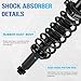 ILONPA 172401 Rear Quick Struts w/Coil Springs for 2007-2016 Jeep Patriot/Compass, 2007-2012 Dodge Caliber (Exc. SRT-4), Shock Absorbers Assemblies Suspension 2006 2008 2009 2010 2011 2013 2014 2015