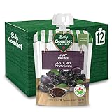 Baby Gourmet Organic Puree Baby Food Pouches - Simply Prune - No Added Sugar or Salt, Non GMO, No Fillers, Gluten Free, Kosher (128ml) 12-Pack