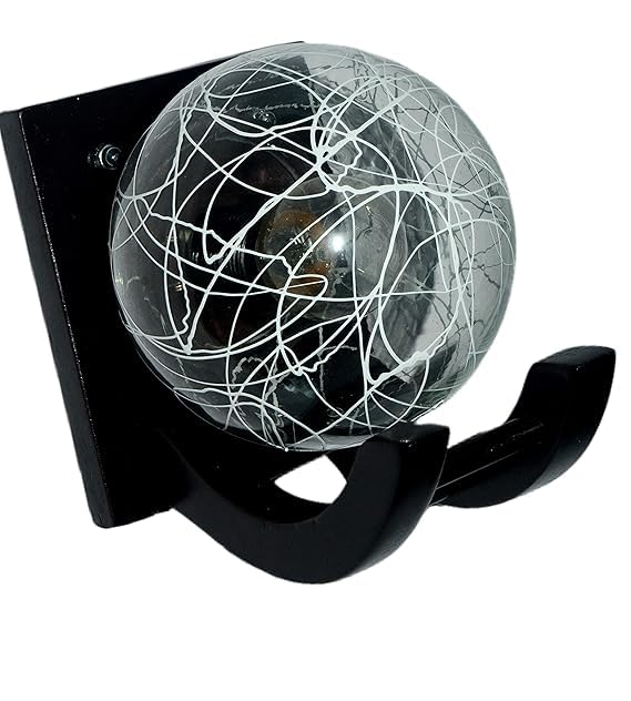 ONECYA ROYAL FANCY Traditional Indoor Wall Light Brown Color Globe Shape E27 Holder Upto 100-Watts Made in India (Bulb Not Included) Pack of 1(Wood) (Industrial, 1)