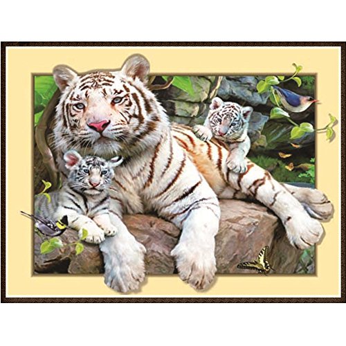Celiy DIY 5D Diamond Painting by Number Kits Forest King Tiger Diamond Painting