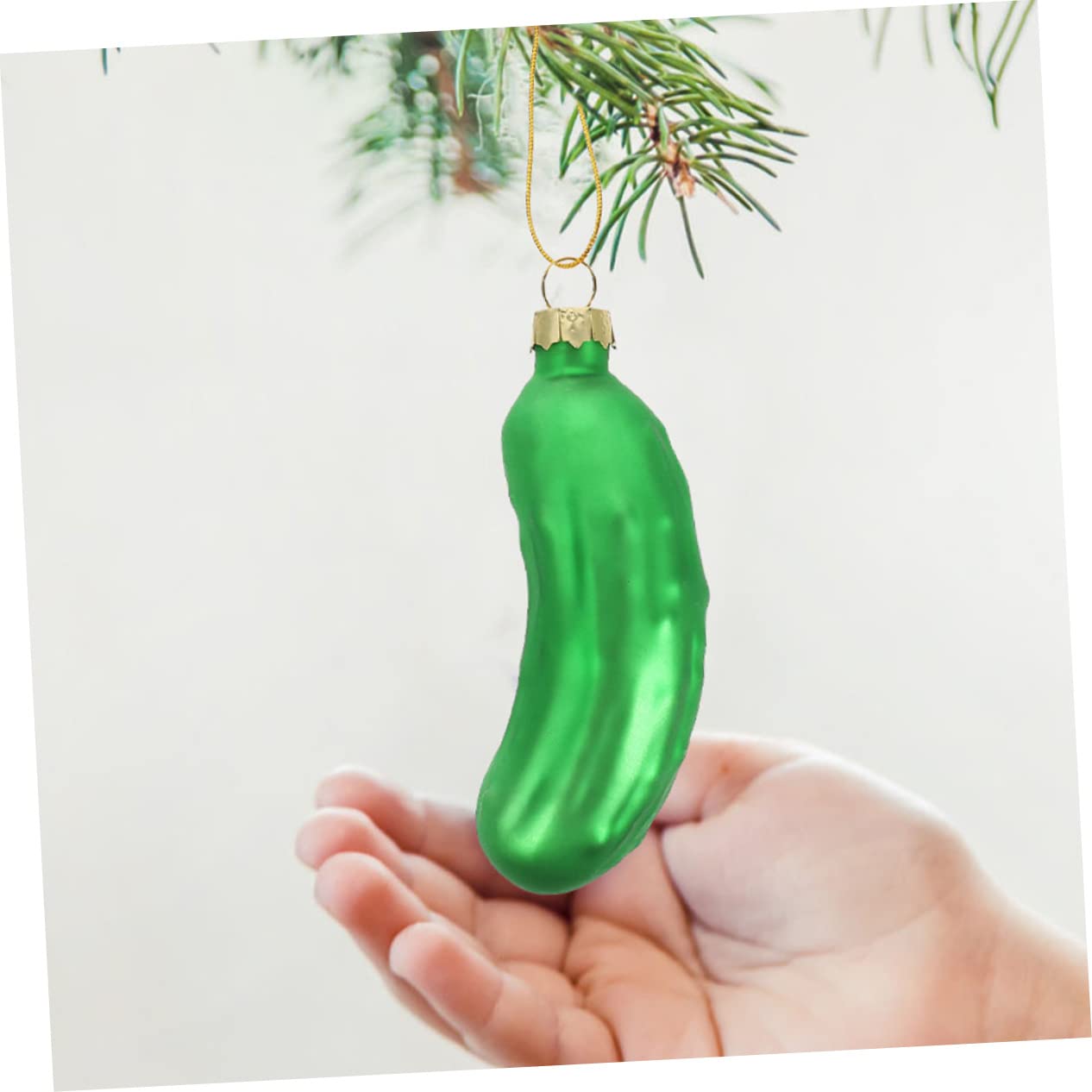Zerodeko 18pezzi Pendenti Di Cetriolo Decorazione Realistica Per Albero Di Natale e Portachiavi Accessorio Festivo Per Decorare Casa e Tavolo
