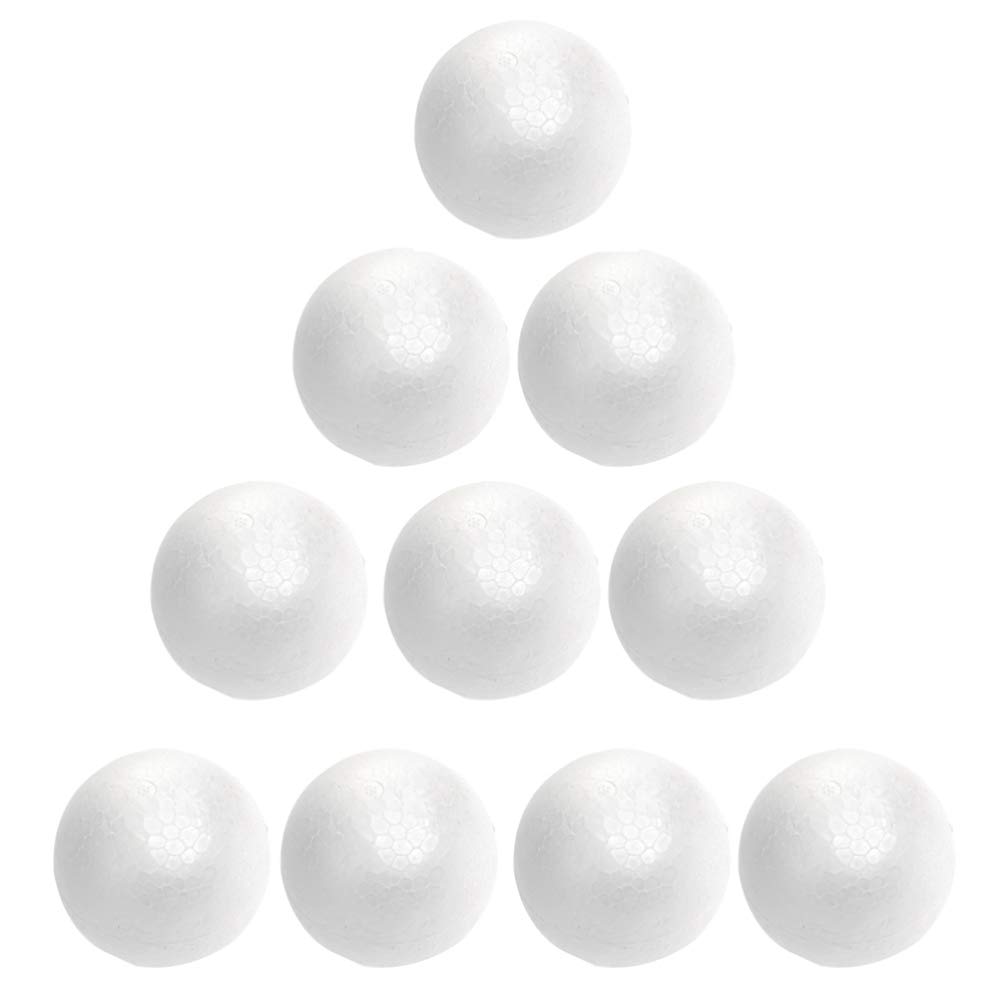 10pcs 8cm White Foam Balls Craft Balls for Arts and Crafts Supplies Christmas Holiday Party Decoration