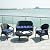 Outdoor/Indoor patio waterproof 3 Piece Loveseat Cushion Set All-Weather Outdoor Furniture Cushions for Use Patio Wicker Cushions 1 Loveseat Cushion 43”x20” & 2 U-Shape Cushion 19”x19”& Dark blue