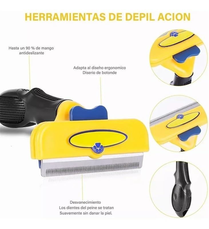 Brosse à Poils de Chien, Outil de toilettage Efficace for Un Pelage Bien entretenu, Brosse for Animaux de Compagnie, Brosse à Poils de Chien Efficace
