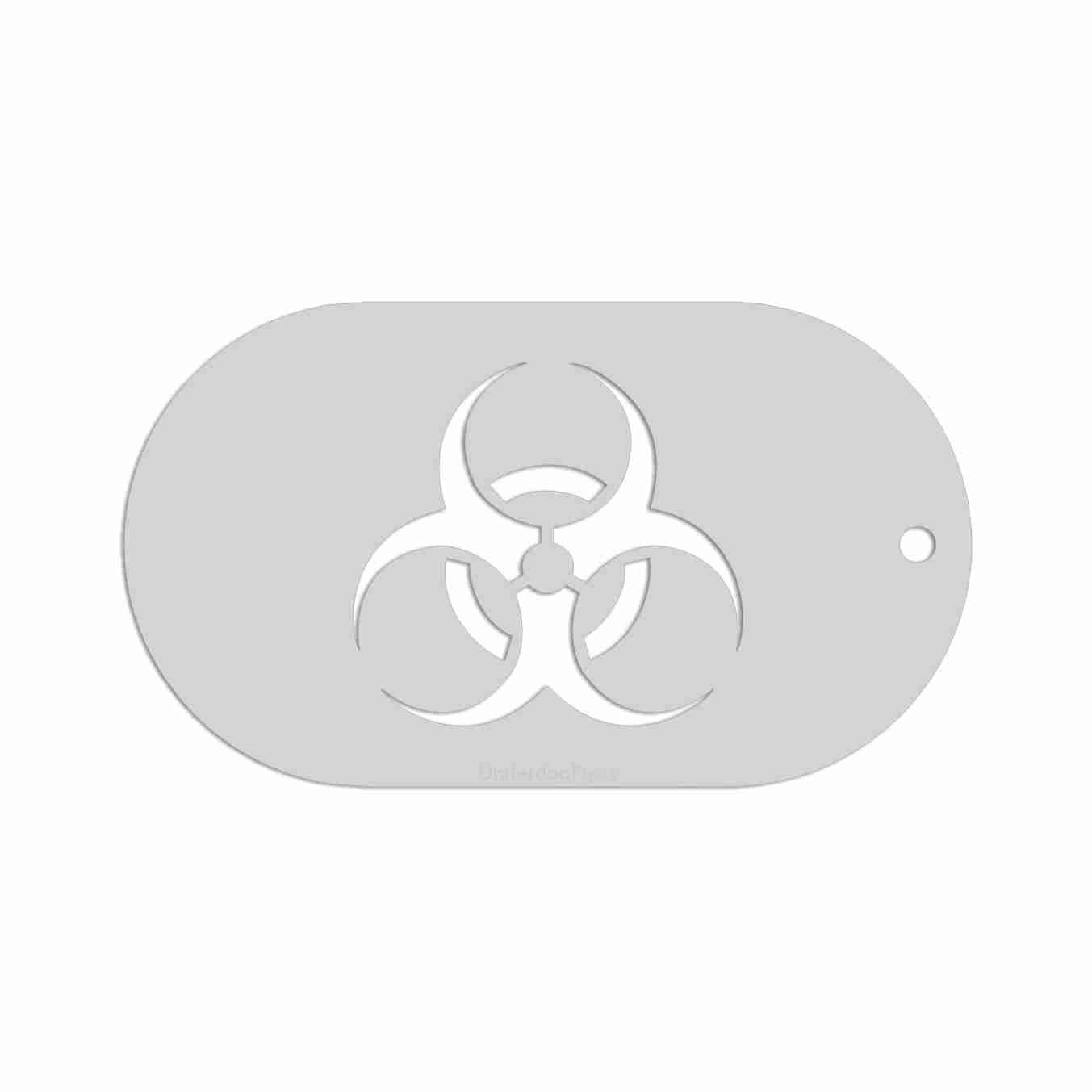 Amazon.com: Stencil- Biohazard Symbol, 1.6x1.5 Inch Image on 3.5x2