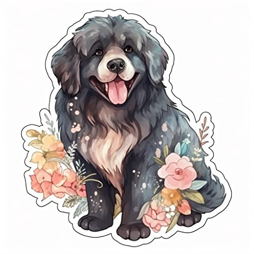 Image of Yoonek Graphics Newfoundland Dog Vinyl Decal Sticker for Car, Laptop, Tumbler, More. #009760-6