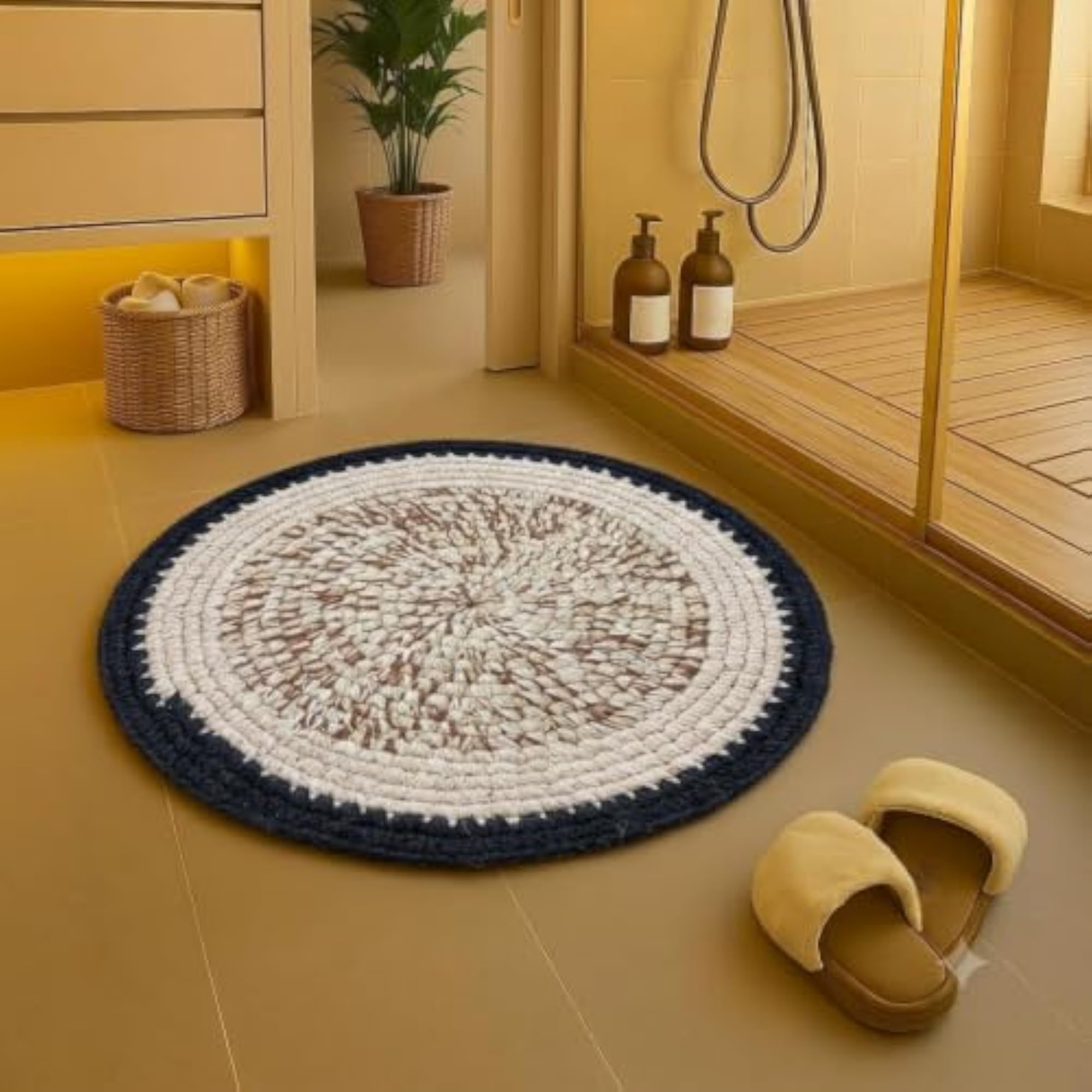 Artisan Made Wool Soft Shower Tub Mat