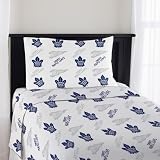 Northwest Officially Licensed Toronto Maple Leafs NHL Twin Size Sheet Set – Comfortable Bedding with Repeating Team Logos for Hockey Fans, Dorm & Game Day Spirit Rooms