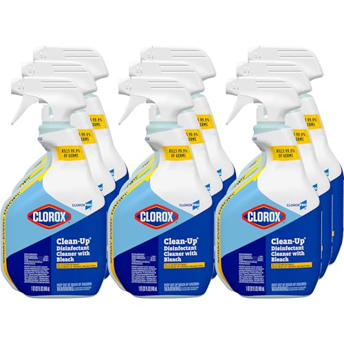 CloroxPro Clorox Clean-Up Disinfectant Cleaner with Bleach Spray 32 Ounces Each (Pack of 9) (35417)
