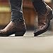 CHUUMEE Men's Fashion Pointed Toe High Heel Embroidered Western Cowboy Boots (Brown,7,7)