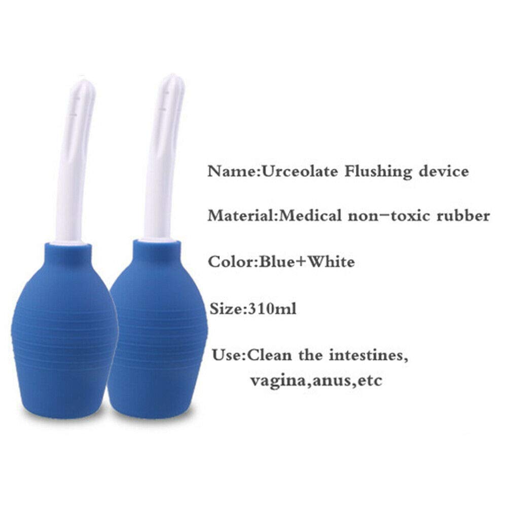 Anal Douche Enema Bulb Vaginal Douche Enema Cleaner (Black 10 oz)