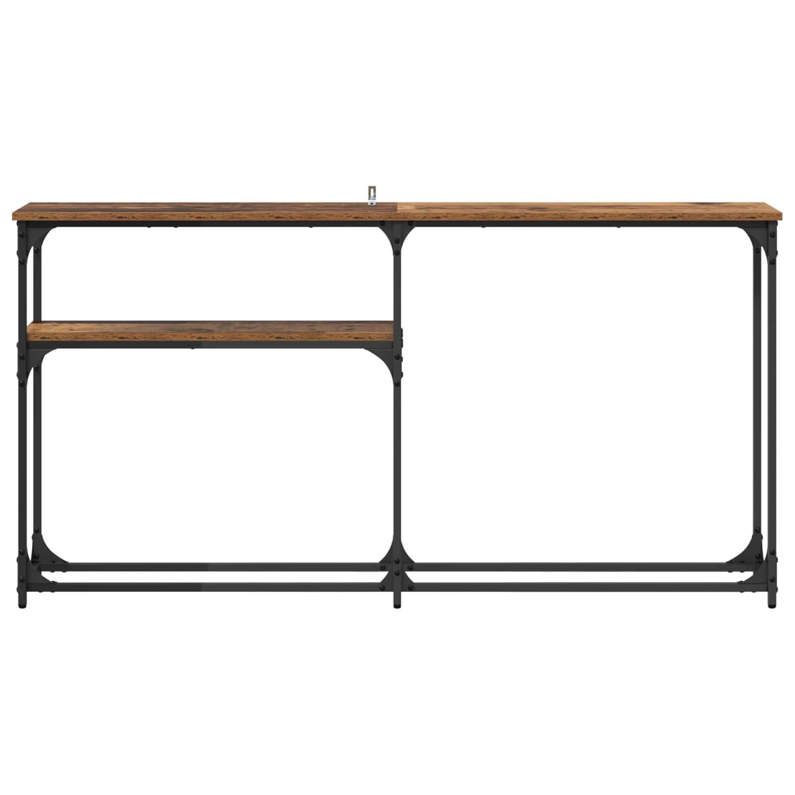 Tavolo Consolle Industriale Legno Vecchio 145 x 22,5 x 75 cm | Mobile d'ingresso salvaspazio per corridoio e soggiorno, ottimo per riordinare chiavi e decorazioni con stile.