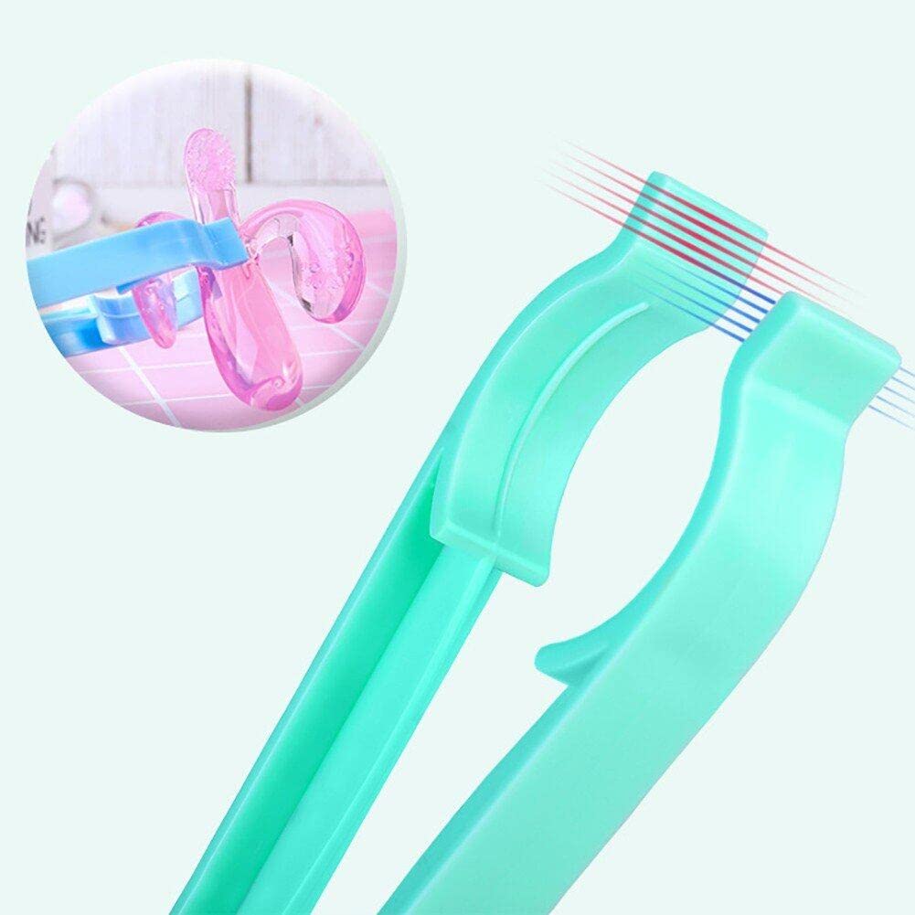 Pinze 2 Pezzi Pinze per Bambini Infantile per Alimentazione per Bambini Morsetto Clip per Biberon per Alimentazione di Latte Morsetto Clip di Ciuccio Anti -Slip