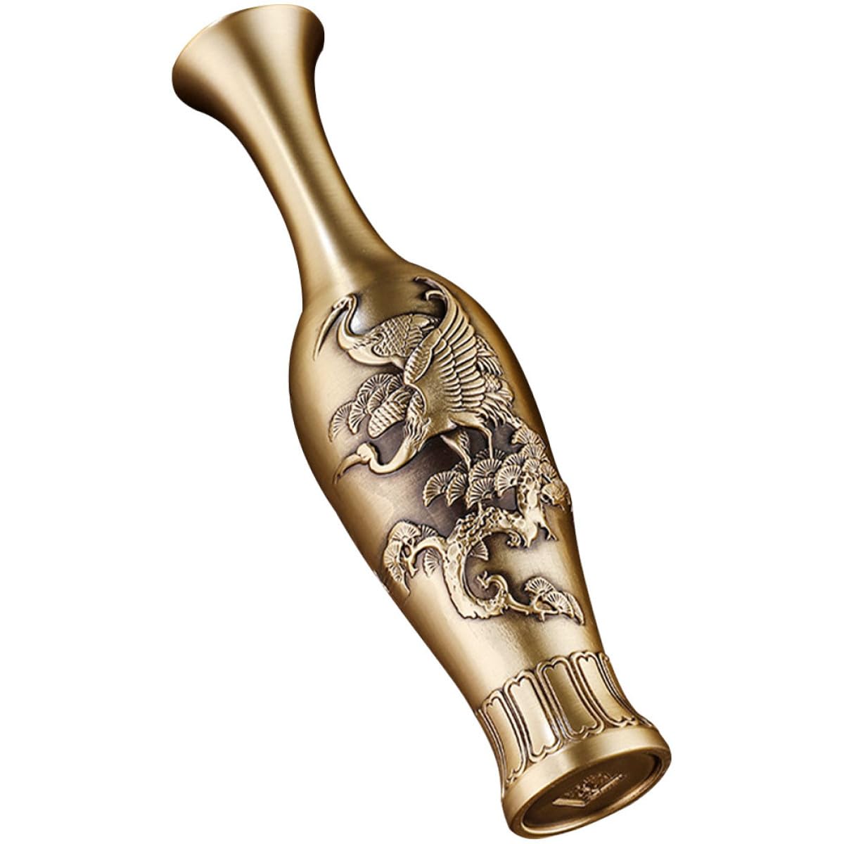 CALLARON Metallvase aus Messing mit Langer Lebensdauer für Wohnzimmer Dekoration und Elegante Tischdeko Stilvolle Hohe Vase für Frische und Künstliche Blumen
