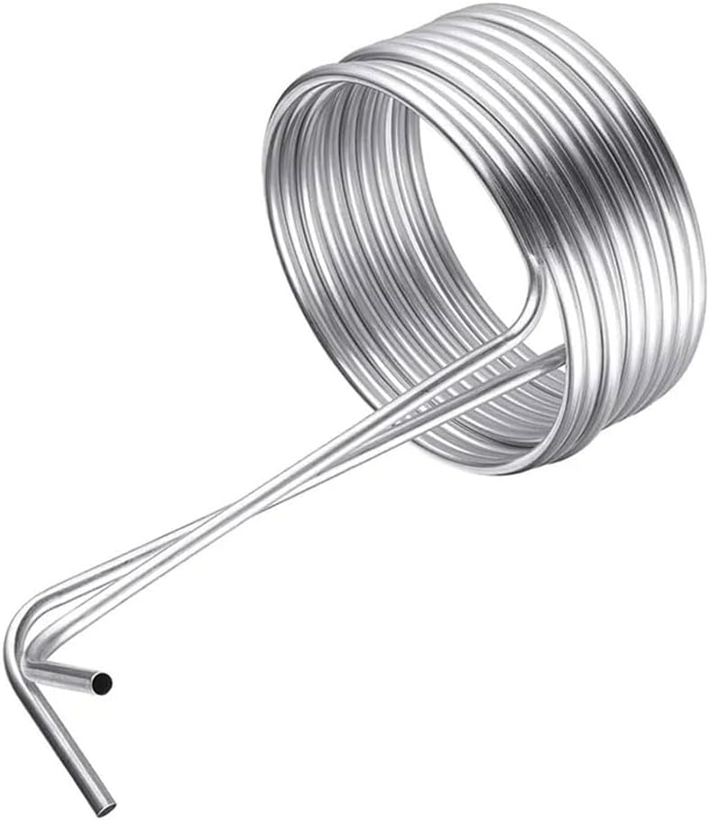 Chiller Tube, Stainless Steel Immersion Wort Chiller Tube 4 Sizes for Home Brewing Wort Chiller Super Efficient Home Wine Making Machine Part 1PC(9.52X0.5X8M Single)