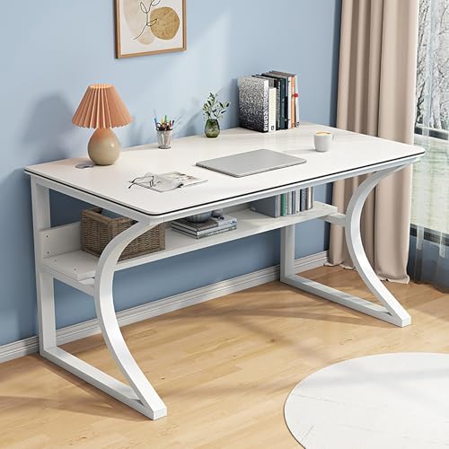 TRAGLO �p�\�R���f�X�N �V���v���f�X�N ��60cm �Q�[�~���O�f�X�N ���I�t�� pc�f�X�N�� K���^�̃e�[�u���r �׋��� �g���ȒP �ݑ�Ζ� �����[�g���[�N�p(�z���C�g,100x60x74cm)