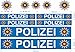 beihaasnatuerlich® Hochwertige Polizei Aufkleber Sticker Feuerwehr Police 11-teiliges Set Zubehör für Bobbycar Fahrrad Laufrad Modellbau Bike Boot Auto Playmobil Plakette RC (blau)