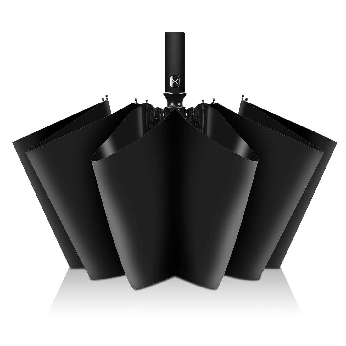 Eono UPF 50+ Folding Umbrella 12 Reinforced Ribs - 99% UV Protection, Reinforced Windproof, Compact Travel, Automatic, Ease of Use, Men and Women