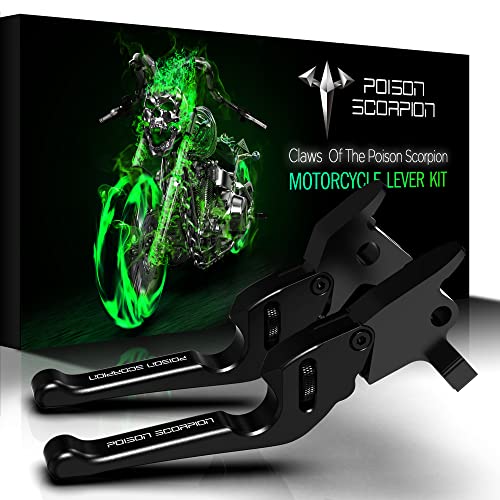 Poison Scorpion 02-A520-001 Black H1-620 Motorcycle Brake Clutch Levers Wheel Adjustable Compatible cover