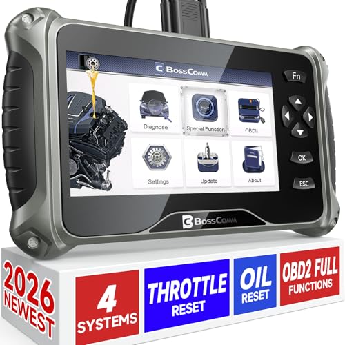 2026 BOSSCOMM IF740 OBD2 Scanner, 4 Systems ABS/SRS/Transmission/Check Engine Code Reader Scan Tool...