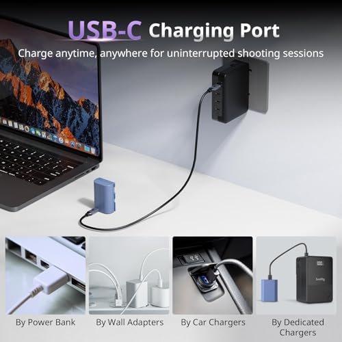 Image of SMALLRIG LP-E6P Battery for Canon, 2520mAh USB-C, 2.5H Quick Charge | Compatible with Canon EOS R6V,R6 Mark III /II,R5 Mark II,C50,R5,R6,R7,5D Mark II,5D Mark IV,60D,70D,80D,90D