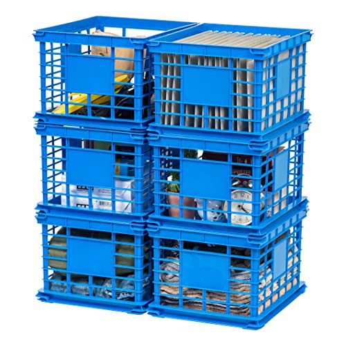 IRIS USA, Inc. SC-LL Letter and Legal Size File Crate, Multi-Purpose Bin, Blue