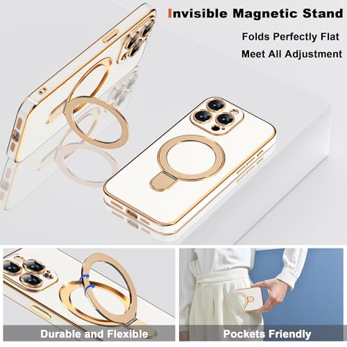 ETPESOK Plating Phone Case for iPhone 14 Pro Max with Stand 6.7", White by ETPESOK - Used condition - Image 6