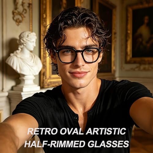 Image of Dollger Blue Light Blocking Glasses For Woman Men Thick Acetate Frame Rectangle Square Lens Non-Prescription