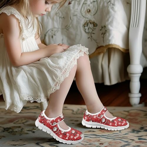 Coloranimal Girls Mary Jane Shoes Uniform Shoes Girls' Flats Casual Ballet Dance Shoes Christmas Theme Lightweight Dance Shoes4