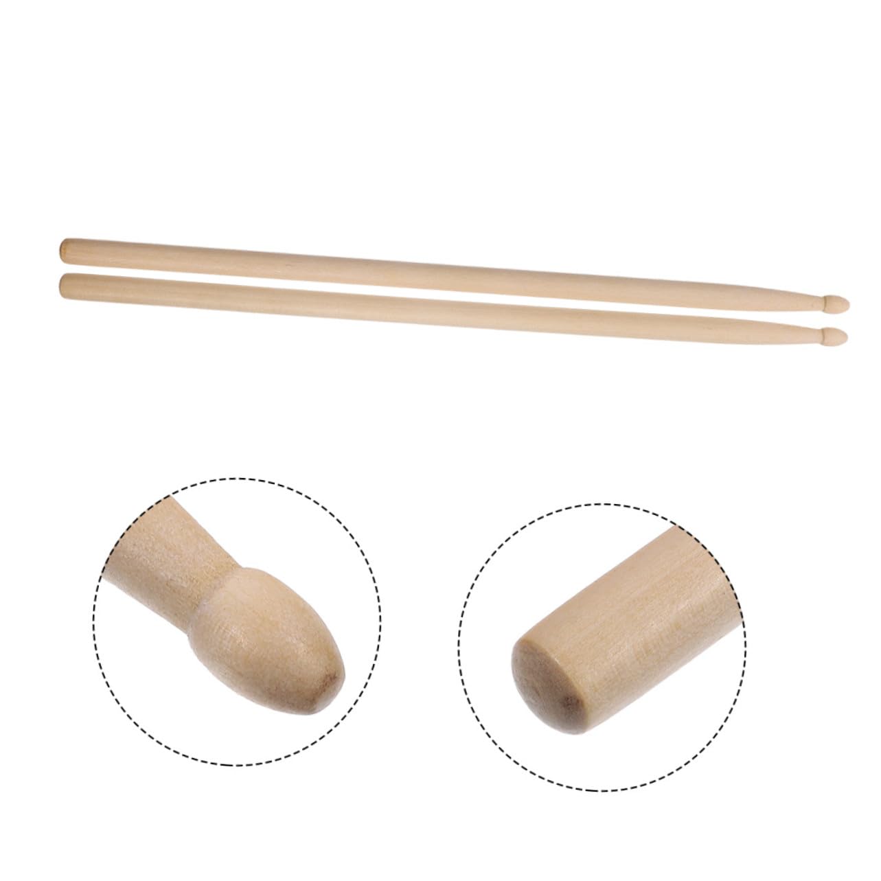Holz Drumsticks 5a, 12 Paar, Klassische Stäbe für Musiker | Beige Ausführung, Angenehmer Griff mit Präziser Verarbeitung, Geeignet für Bandproben und Unterricht