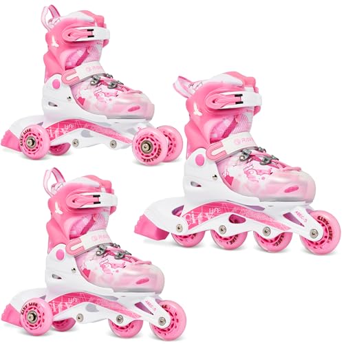 Raven Princess 3in1 Inline Skates Triskates Rollschuhe Inliner für Kinder...
