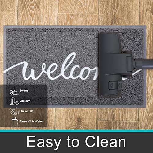 Homaxy Welcome Door Mat, Dirt Trapper Doormats Non-Slip Low Profile Durable Door Mat for Outdoor Indoor, Entrance, Patio - Image 4