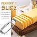Butter & Cheese Slicer Cutter, Stainless Steel Wire Cheese Slicer, Safe for Food Contact, Multipurpose Handheld Butter Cutter for Block Cheese, Butter, Soft Fruits, and Dishwasher Safe