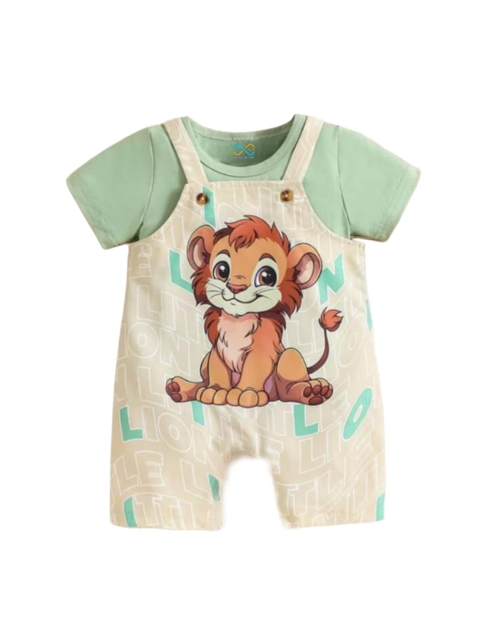 Dungarees for Baby Boy with T-Shirt | Cute Animal Printed Romper Style Kids Clothes for Boys | Stylish Summer Wear Dress for Baby Boy-image-1