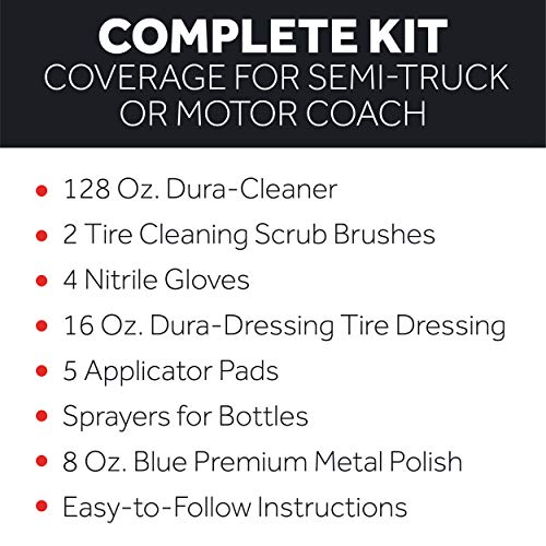 image for DURA-COATING TECHNOLOGY Dura-Dressing Total Tire Kit, Kit for Semi-Tru