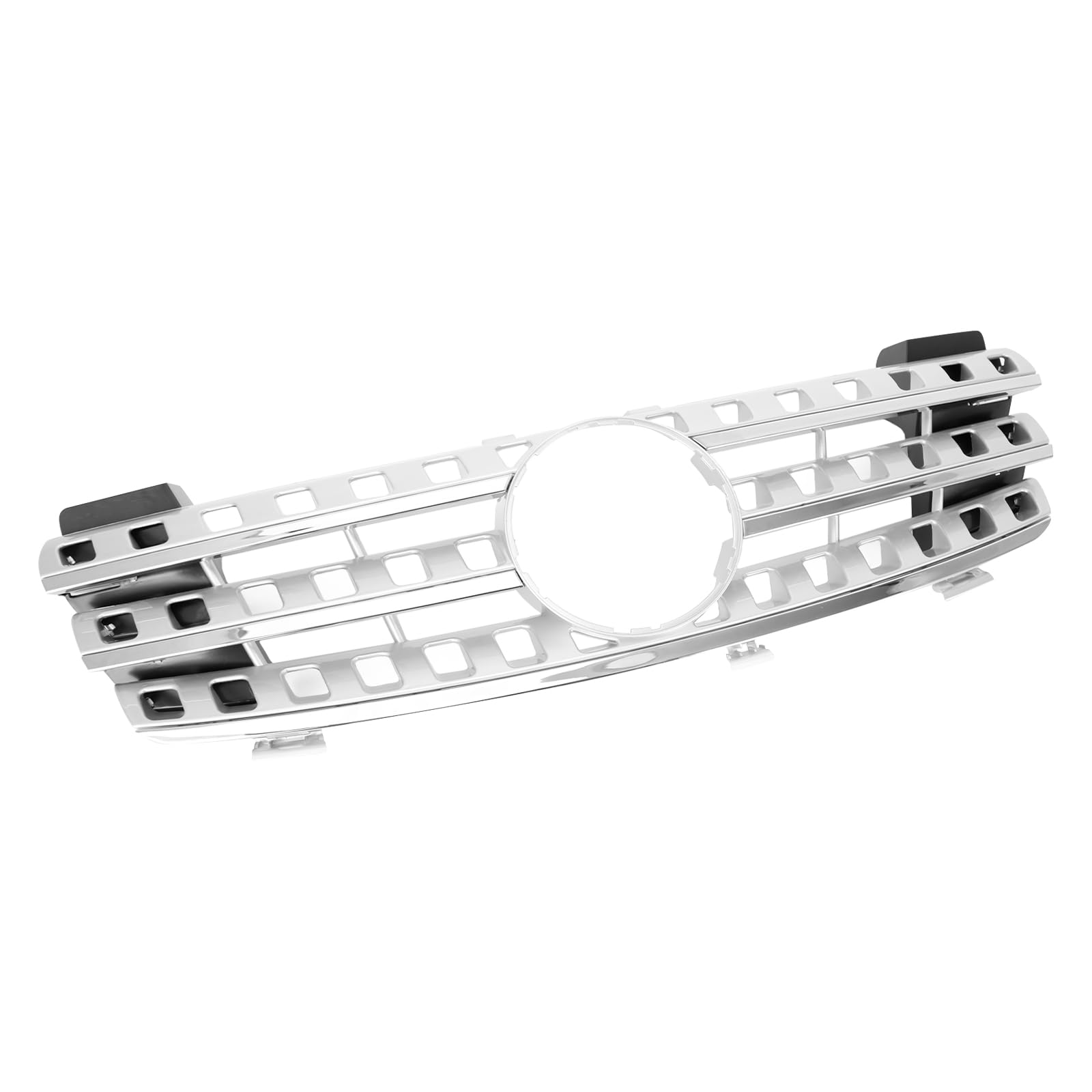 Parrilla del Parachoques Delantero Apto para Mercedes-Benz ML-Class W164 2005-2008 Chrome (No Logo)