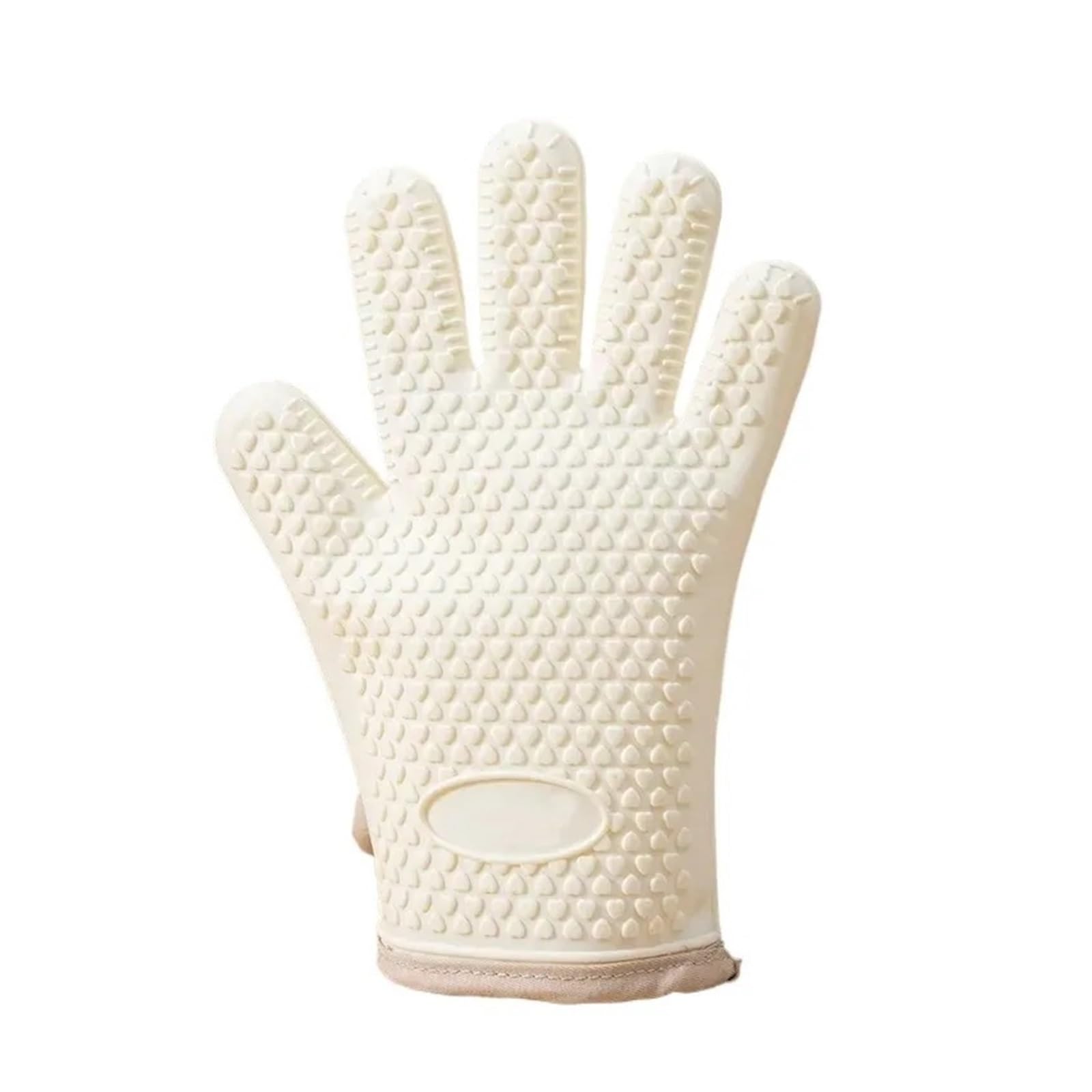Guanto da cucina silicone cotone, guanto forno antiscivolo a cinque dita | 1 pezzo coprimano per forno e microonde, per pasticcerie, pizzerie, panifici e hot pot(WSB0173021)