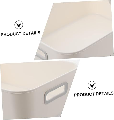 Miniatura 3 de Alipis Caja de almacenamiento de cosméticos de mimbre cesta de aseo blanco soporte de maquillaje caja de almacenamiento de escritorio para baño