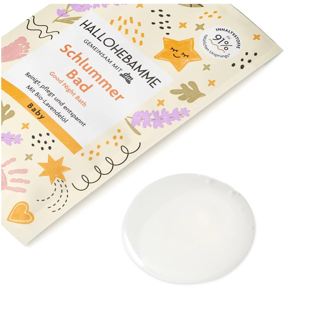 2er-Set – Baby Badezusatz Hafermilch (200 ml) + Baby Badezusatz Schlummer Bad (20 ml) + Bonus Silikonschwamm