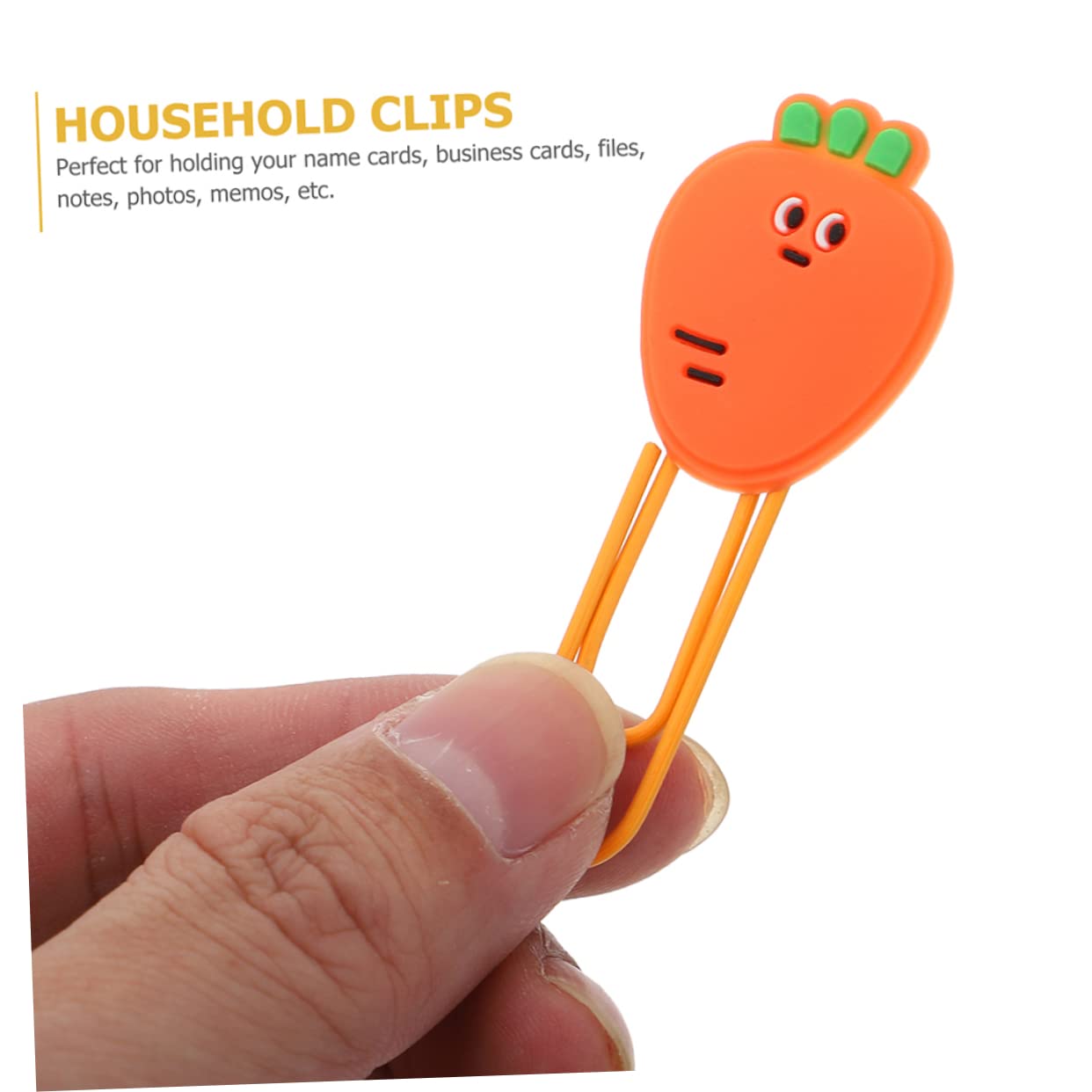 Operitacx 40pezzi Clip Carta Creativi Forma Di Carota Per Ufficio e Scuola Graffette Decorative Per Documenti e Note Accessori Carini e Funzionali Per Organizzazione Delle Attività