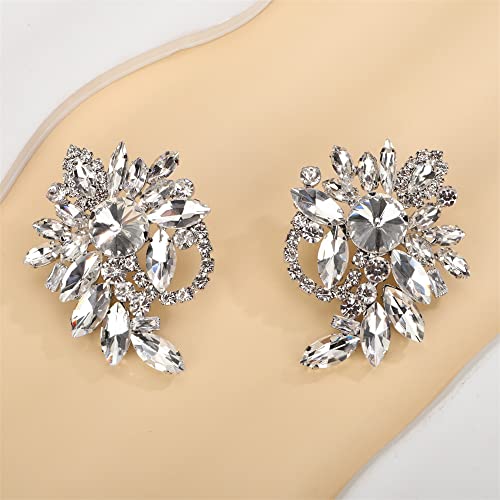 Sither Rhinestone Earrings for Women Large Dangling Crystal Earrings Jewelry for Prom Party Halloween Christmas Gift4