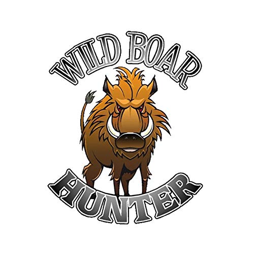 Stickers Creative Wild Boar Hunter Caza Pegatina Coche Accesorios de Motocicleta Cubierta Cubierta Cubiertas Impermeable PVC 12cm x 10cm(12cm x 10cm)