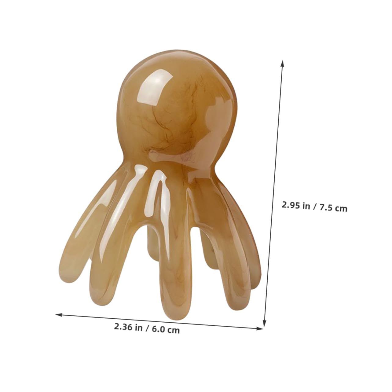 FOMIYES Eight-Claw Comb Manual Head Massager Facial Gua Sha Tool Jade Massage Comb Scraping Scalp Comb Manual Scalp Massagers Head Scratcher Massager Whisk Neck Massagers Light Brown Resin
