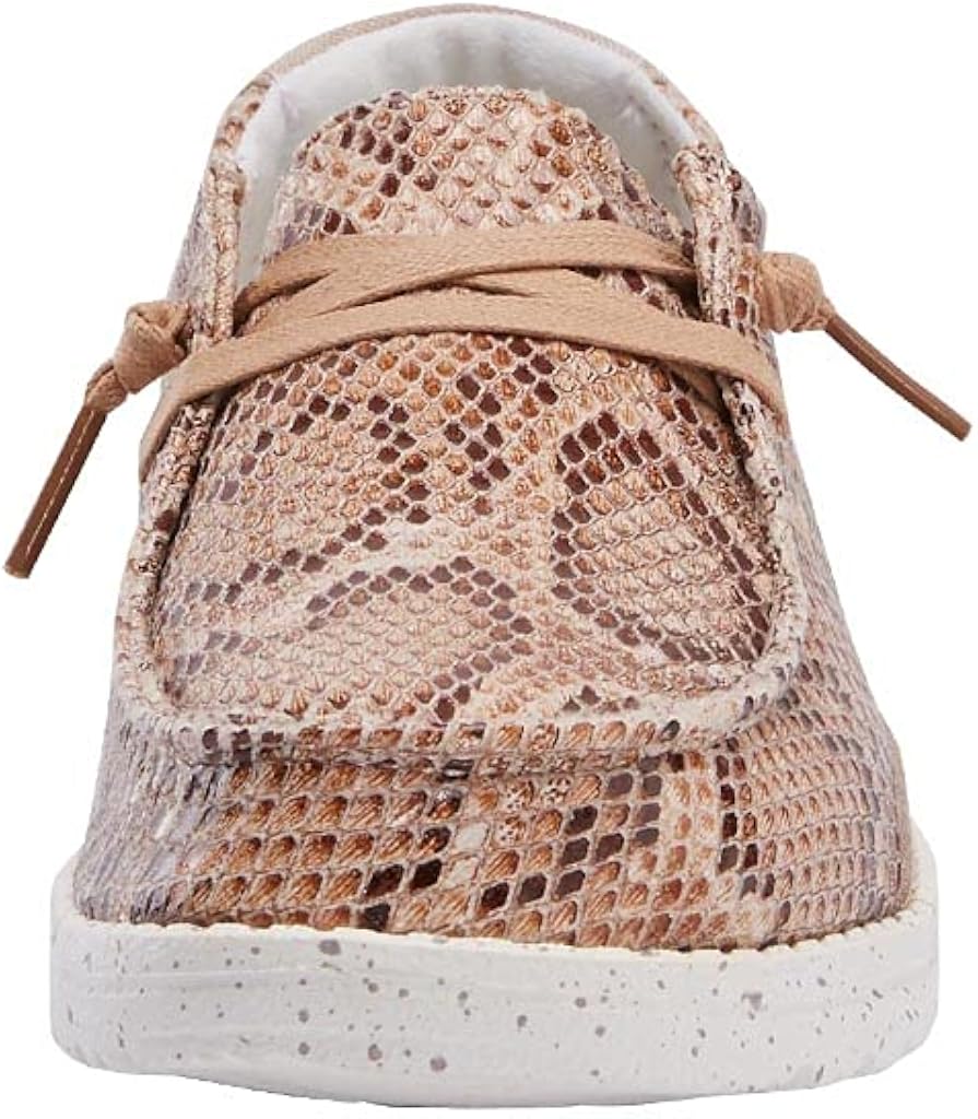 Hey Dude Women's Wendy Python Multiple Colors | Women’s Shoes | Women’s Lace Up Loafers | Comfortable & Light-Weight