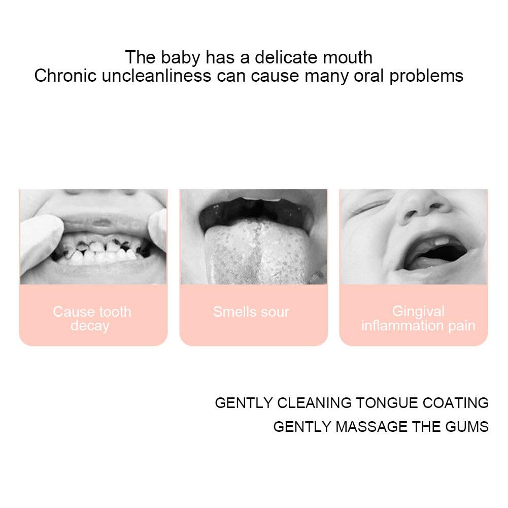 Yolispa Pulitore per Lingua Neonato, 30 Pezzi pulitore Orale per Neonati spazzolino da Denti per la Pulizia della Bocca del Neonato Stick per la Cura Dentale per Bambini da 0 a 36 Mesi