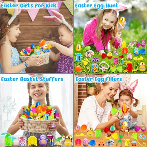 WOWSCAN [ 6 Surprise Golden Eggs ] 200 PACK Prefilled Easter Egg Fillers with Novelty Toys Inside, Easter Basket Stuffers Classroom Prizes Supplies Egg Hunt Party Favors for Kids Toddlers Boys Girls by WOWSCAN - Image 6