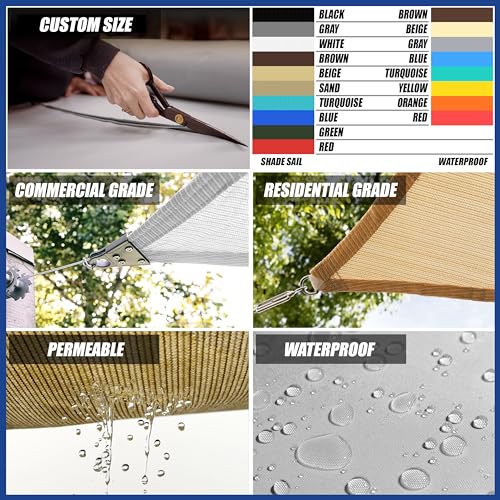 Shademart SM-20X20X20BEIGE-24-FBA 20' X 20' X 20' Beige Triangle Sun Shade Sail Canopy Smtapt20 thumb #3